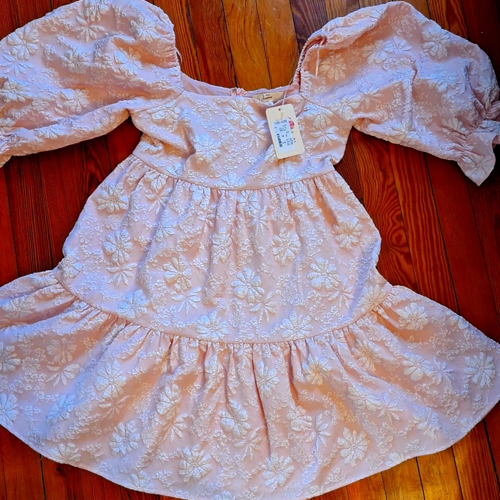 Entro Pink Baby doll dress with balloon sleeves Lolita Style